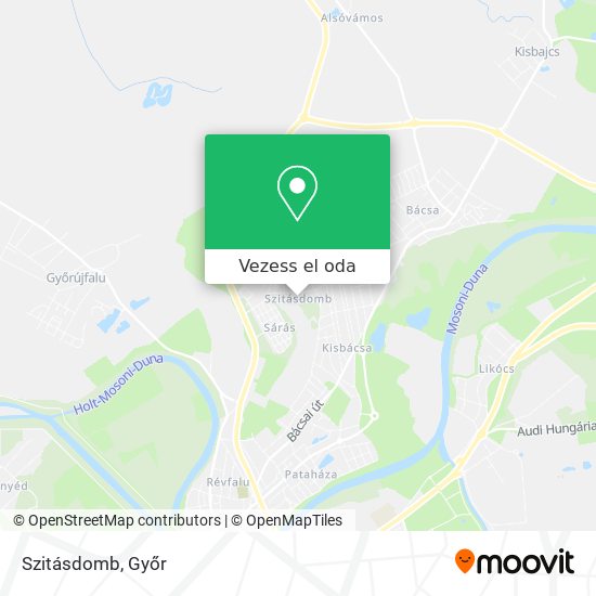 Szitásdomb térkép