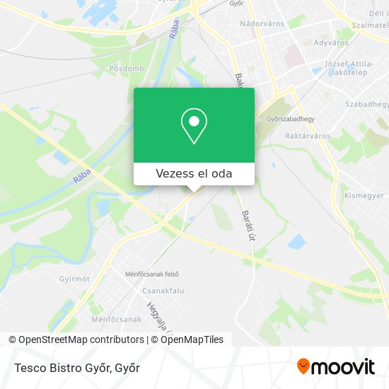 Tesco Bistro Győr térkép