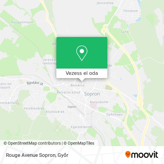 Rouge Avenue Sopron térkép