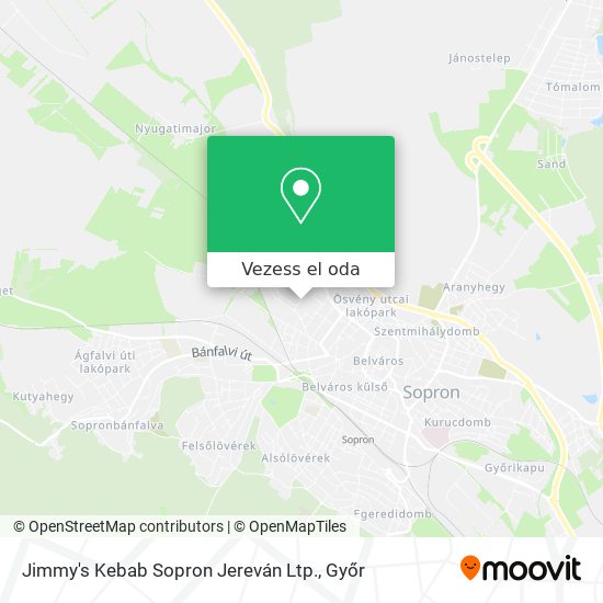 Jimmy's Kebab Sopron Jereván Ltp. térkép