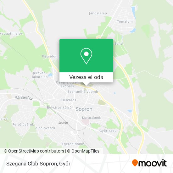 Szegana Club Sopron térkép
