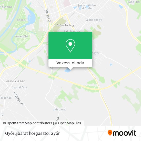 Győrújbarát horgasztó térkép