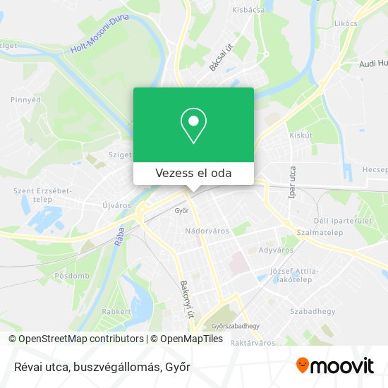 Révai utca, buszvégállomás térkép