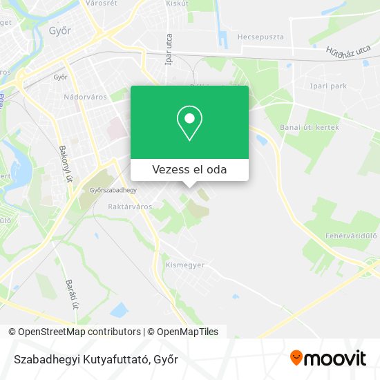 Szabadhegyi Kutyafuttató térkép