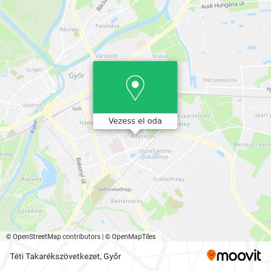 Téti Takarékszövetkezet térkép