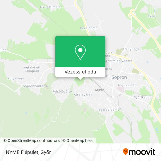 NYME F épület térkép