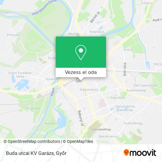 Buda utcai KV Garázs térkép