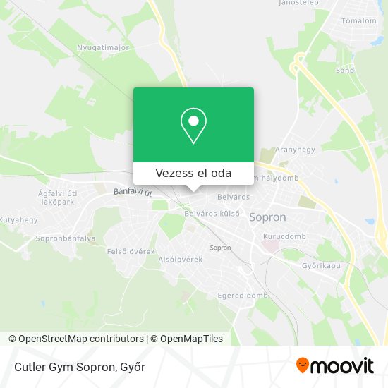 Cutler Gym Sopron térkép