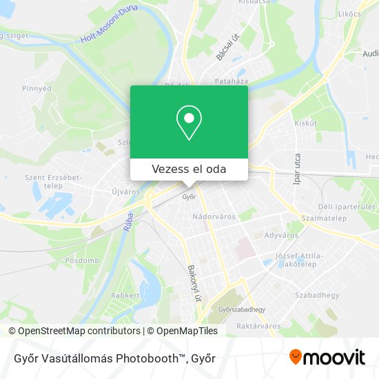 Győr Vasútállomás Photobooth™ térkép