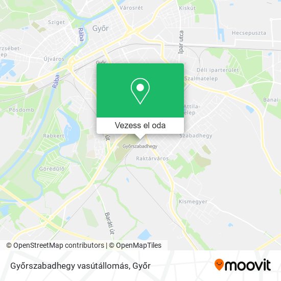 Győrszabadhegy vasútállomás térkép