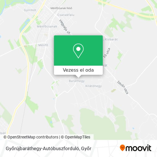 Győrújbaráthegy-Autóbuszforduló térkép