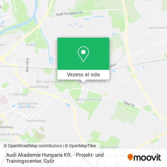 Audi Akademie Hungaria Kft. - Projekt- und Trainingscenter térkép