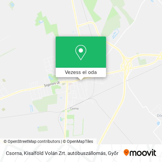 Csorna, Kisalföld Volán Zrt. autóbuszállomás térkép