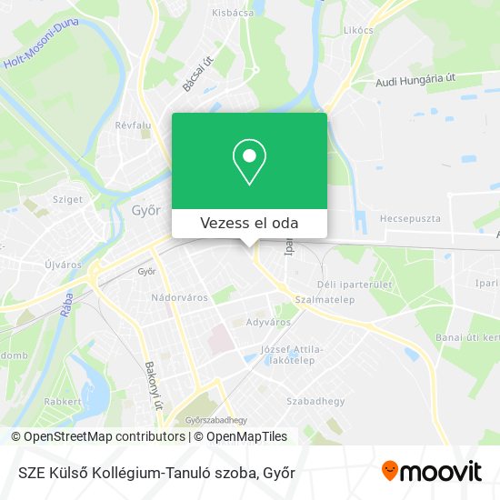 SZE Külső Kollégium-Tanuló szoba térkép