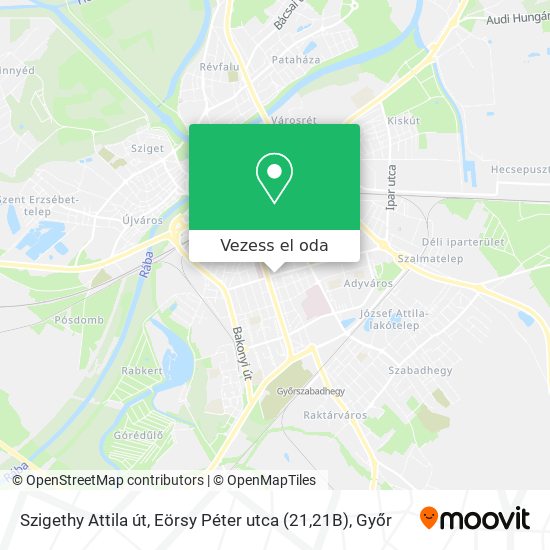 Szigethy Attila út, Eörsy Péter utca (21,21B) térkép