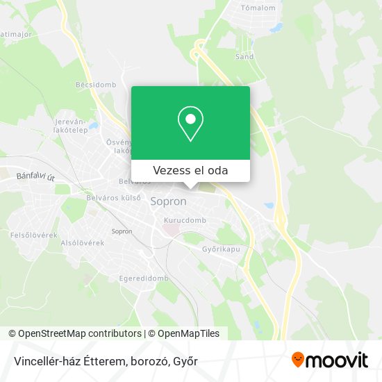 Vincellér-ház Étterem, borozó térkép