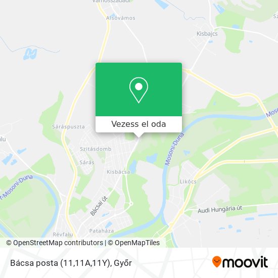 Bácsa posta (11,11A,11Y) térkép