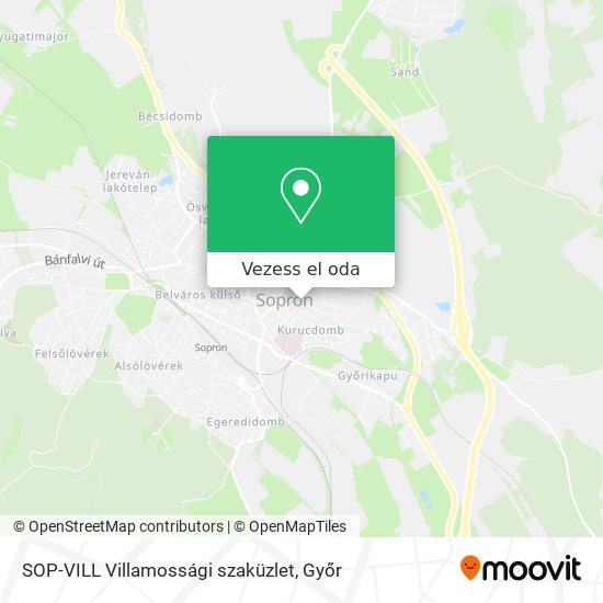 SOP-VILL Villamossági szaküzlet térkép