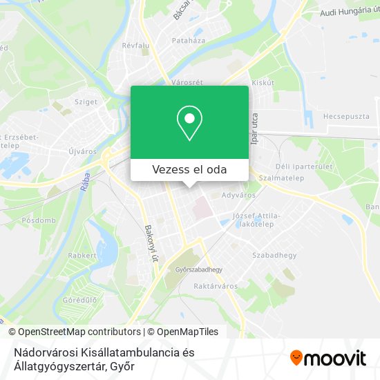 Nádorvárosi Kisállatambulancia és Állatgyógyszertár térkép