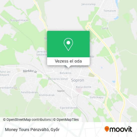 Money Tours Pénzváltó térkép