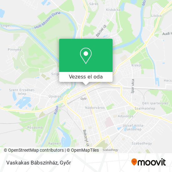 Vaskakas Bábszínház térkép
