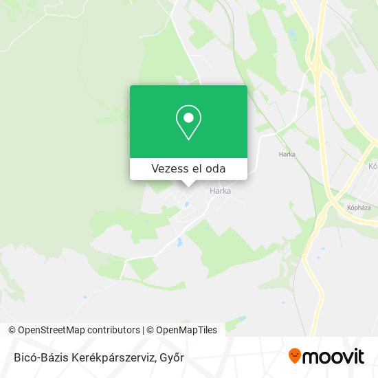 Bicó-Bázis Kerékpárszerviz térkép