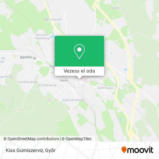 Kiss Gumiszervíz térkép