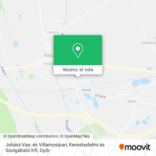 Juhász Vas- és Villamosipari, Kereskedelmi és Szolgáltató Kft térkép