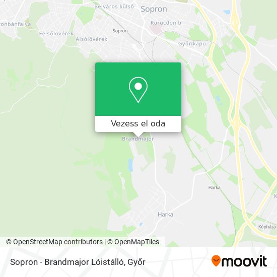 Sopron - Brandmajor Lóistálló térkép
