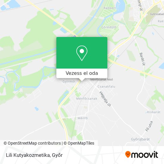 Lili Kutyakozmetika térkép