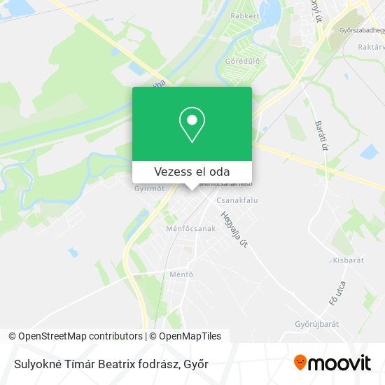 Sulyokné Tímár Beatrix fodrász térkép