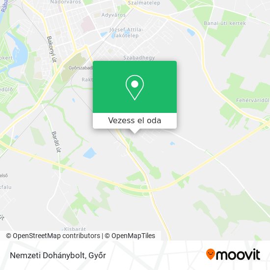 Nemzeti Dohánybolt térkép
