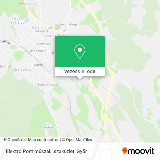 Elektro Pont műszaki szaküzlet térkép