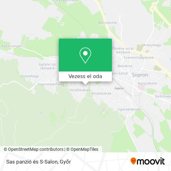 Sas panzió és S-Salon térkép