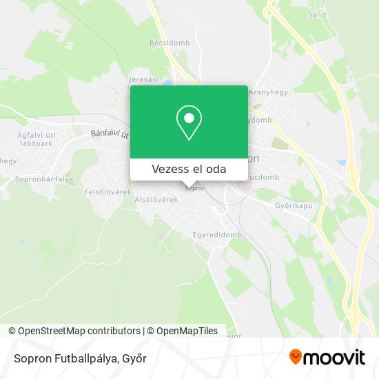 Sopron Futballpálya térkép