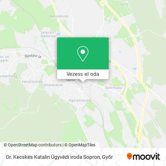 Dr. Kecskés Katalin Ügyvédi iroda Sopron térkép