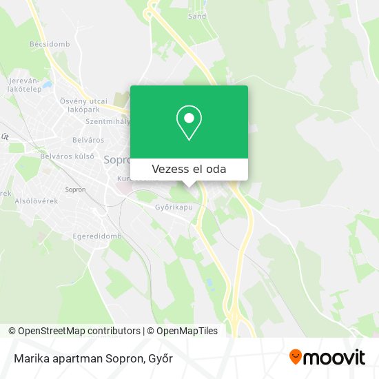 Marika apartman Sopron térkép