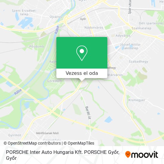 PORSCHE Inter Auto Hungaria Kft. PORSCHE Győr térkép
