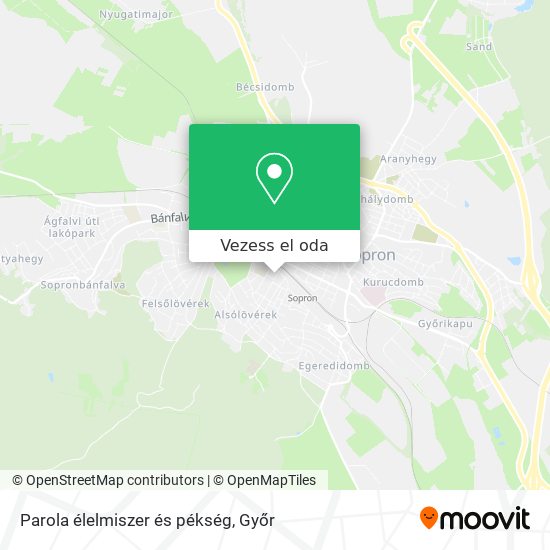 Parola élelmiszer és pékség térkép