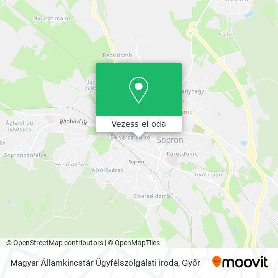 Magyar Államkincstár Ügyfélszolgálati iroda térkép