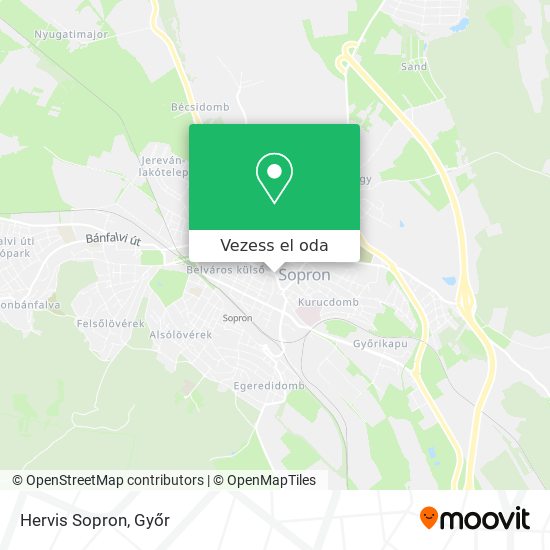 Hervis Sopron térkép
