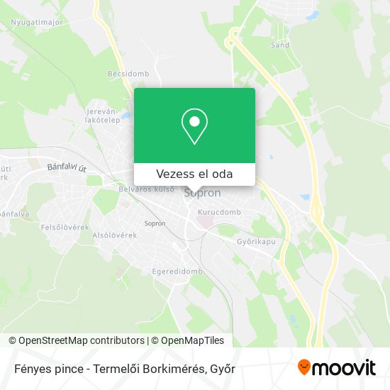 Fényes pince - Termelői Borkimérés térkép