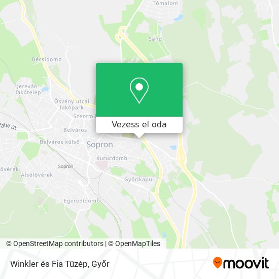 Winkler és Fia Tüzép térkép