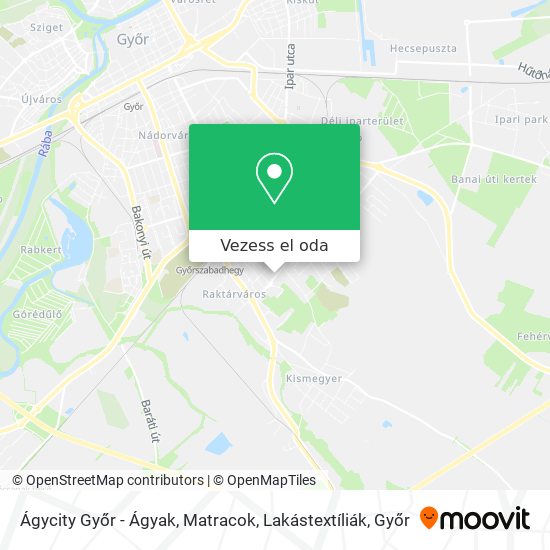 Ágycity Győr - Ágyak, Matracok, Lakástextíliák térkép