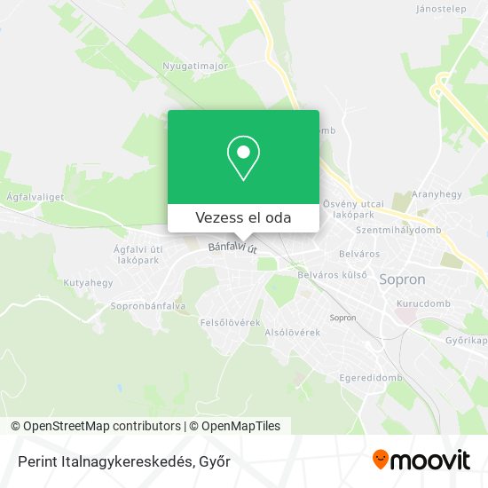 Perint Italnagykereskedés térkép