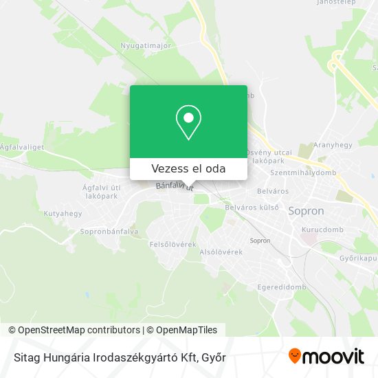Sitag Hungária Irodaszékgyártó Kft térkép