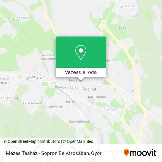 Mézes Teaház - Sopron Belvárosában térkép