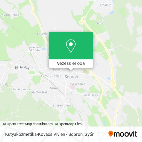 Kutyakozmetika-Kovács Vivien - Sopron térkép