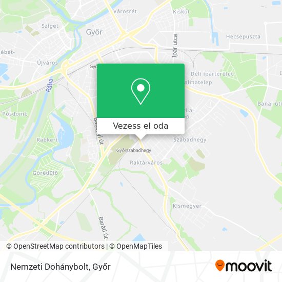 Nemzeti Dohánybolt térkép