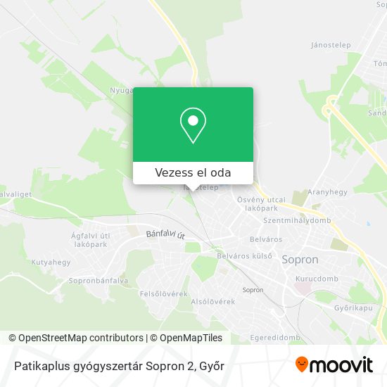 Patikaplus gyógyszertár Sopron 2 térkép